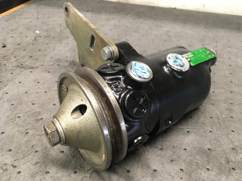Freshly rebuilt and repainted power steering pump.
